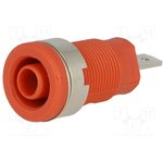 SEB 6450 Ni / RT, Red Female Banana Socket, 4 mm Connector, Tab Termination ...