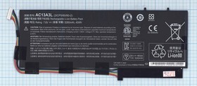 Фото 1/3 Аккумулятор AC13A3L для ноутбука Acer Aspire P3-131 7.6V 40Wh (5200mAh) черный Premium