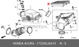 Фильтр воздушный HONDA 17220-5J6-A10