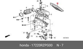 17220RZPG00, Фильтр воздушный HONDA: CR-V III 2.0i 07-12