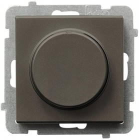 Ospel Sonata Шоколадный металлик Светорегулятор поворотно-нажимной для нагрузки лампами накаливания, галогенными и LED