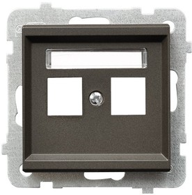 Ospel Sonata Шоколадный металлик Накладка компьютерной розетки 2-й, без рамки