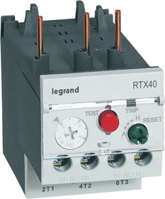 Фото 1/2 Legrand RTX3 40 Тепловое реле с дифференциальной защитой 28-40A для CTX3 22, CTX3 40