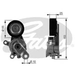 T38209, Ролик натяжной VW EOS 06-, GOLF PLUS 05-, GOLF V 03-, GOLF VI 08- ...