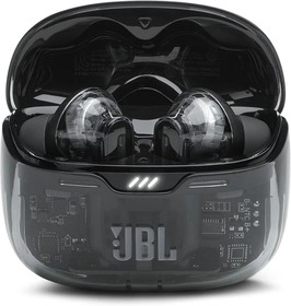 Фото 1/10 Гарнитура внутриканальные JBL Tune Beam Ghost черный беспроводные bluetooth в ушной раковине (JBLTBEAMGBLKAS)