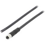 Sensor actuator cable, M5-cable socket, straight to open end, 4 pole, 2 m, PUR ...