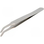 5-061, 115 mm, Stainless Steel, Flat; Rounded, ESD Tweezers