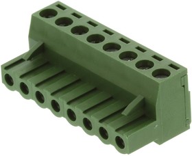 Фото 1/2 MCTC-10D08, TERMINAL BLOCK PLUGGABLE, 8 POSITION, 24-12AWG, 5.08MM
