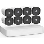 Tenda K8P-4TR Система видеонаблюдения, 8 цилиндрических уличных IP-камеры и ...