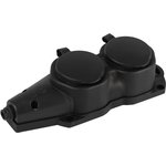 Колодка ЭРА KX-2e-B-IP44 каучуковая с заземлением 2 розетки 16A IP44 черная Б0068451
