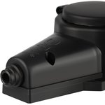Колодка ЭРА KX-2e-B-IP44 каучуковая с заземлением 2 розетки 16A IP44 черная Б0068451