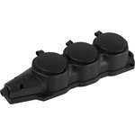Колодка ЭРА KX-3e-B-IP44 каучуковая с заземлением 3 розетки 16A IP44 черная Б0068453