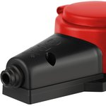 Колодка ЭРА KX-3e-RED-IP44 каучуковая с заземлением 3 розетки 16A IP44 красная ...
