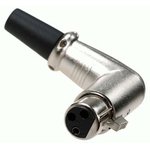 KLS1-XLR-P03-03-F-L, Гнездо XLR на кабель угловое