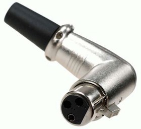 KLS1-XLR-P03-03-F-L, Гнездо XLR на кабель угловое