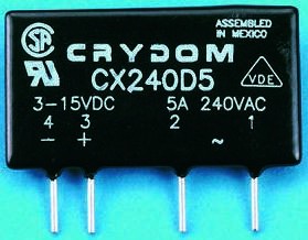 CXE240D5R, Relay SSR 15mA 32V DC-IN 5A 280V AC-OUT 4-Pin SIP