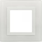 DKC Рамка из натурального стекла, "Avanti", белая, 1 пост (2 мод.)