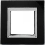 DKC Рамка из натурального стекла, "Avanti", черная, 1 пост (2 мод.)