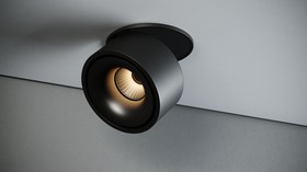Фото 1/2 Quest Light Светильник встраиваемый, поворотный, черный, LED 8w 3000K 580lm, IP20 LINK R mini black