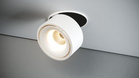 Фото 1/2 Quest Light Светильник встраиваемый, поворотный, белый с черной вставкой, LED 8w 3000K 580lm, IP20 LINK R mini white