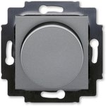 ABB EPJ Levit сталь / дымчатый чёрный Диммер поворотно-нажимной, 60-600Вт, R