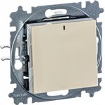 ABB EPJ Levit слоновая кость / белый Переключатель 1-кл, с ориент, подсветкой