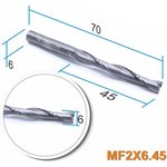 Фреза спиральная двухзаходная MF2x6.45 (6х45х70 мм; хв-к 6 мм) 4310