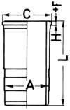 Фото 1/3 89563110, Гильза цилиндра FKM/FPM WET CYLINDER LINER MB 128