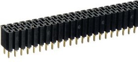 BL 2/10/G, Conn Socket Strip F 10 POS 2.54mm Solder ST Top Entry Thru-Hole