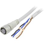 XS5F-D421-D80-F, Sensor Cables / Actuator Cables NoVibe Cable 2M Straight Socket 1End