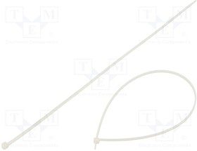 TOOCW037003601, Cable tie; L: 370mm; W: 3.6mm; polyamide; 180N; natural; 100pcs.