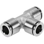 NPQH-T-Q6-E-P10, NPQH Series Tee Tube-to-Tube Adaptor Push In 6 mm ...