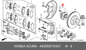 44300STXA01, Подшипник ступицы HONDA PILOT (2008 )