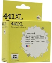 Фото 1/2 T2 CL-441 XL Картридж (IC-CCL441XL) для Canon PIXMA MG2140/3140/3540/ MX394/434/474, цветной