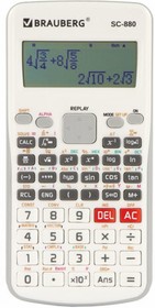 Фото 1/10 Калькулятор инженерный двухстрочный SC-880-N 417 функций, 10+2 разр, батарея, БЕЛЫЙ, 250526