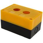 Пластиковый корпус КП102, 2 кнопки, желтый cpb-102-o