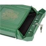 Ящик почтовый ПРЕМИУМ с металлическим замком зеленый с орлом 4607156366026