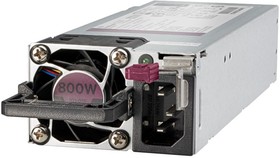 Фото 1/3 Блок питания HPE Hot Plug Redundant Power Supply Flex Slot Platinum Low Halogen 800W Power Supply Kit for Gen10+(360,380,385)