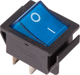 Фото 1/5 36-2331, Выключатель клавишный 250V 16А (4с) ON-OFF синий с подсветкой (RWB-502, SC-767, IRS-201-1)