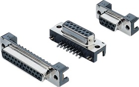 RDEG-9SE1(50), D-Sub female, Socket, DE-9, PCB Pins