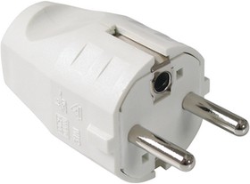 910.200, Mains Plug 16A 250V DE/FR Type F/E (CEE 7/7) Plug White