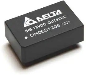 Фото 1/2 DH06D1212A, Isolated DC/DC Converters - Through Hole DC/DC Converter, +/-12Vout, 6W