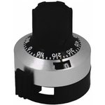 6623.1000, Analogue rotary knob with scale Aluminium ø22.8mm