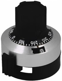 Фото 1/2 6623.1000, Analogue rotary knob with scale Aluminium ø22.8mm