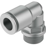 NPQH-L-G14-Q8-P10, NPQH Series Elbow Threaded Adaptor, G 1/4 Male to Push In 8 ...