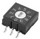 A6RS-101RF-P, DIP Switches / SIP Switches Rotary 10 pos top-act. flat