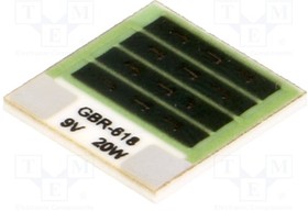 GBR618-9-20-2, Резистор: thick film, нагревательный, приклеивание, 4,05Ом, 20Вт