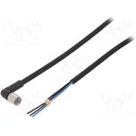 XS3F-M8PUR4A10M, Соединительный кабель, M8, PIN 4, угловой, Дл.кабеля 10м, вилка