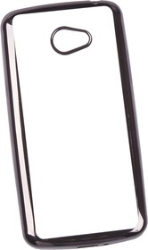 Фото 1/5 Силиконовый чехол LP для LG K5 прозрачный с черной хром рамкой TPU