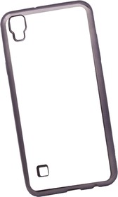 Фото 1/3 Силиконовый чехол LP для LG X style прозрачный с черной хром рамкой TPU